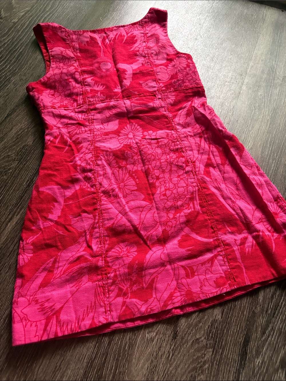 Free People Bright Fuchsia Floral Mini Dress - Picture 4 of 10